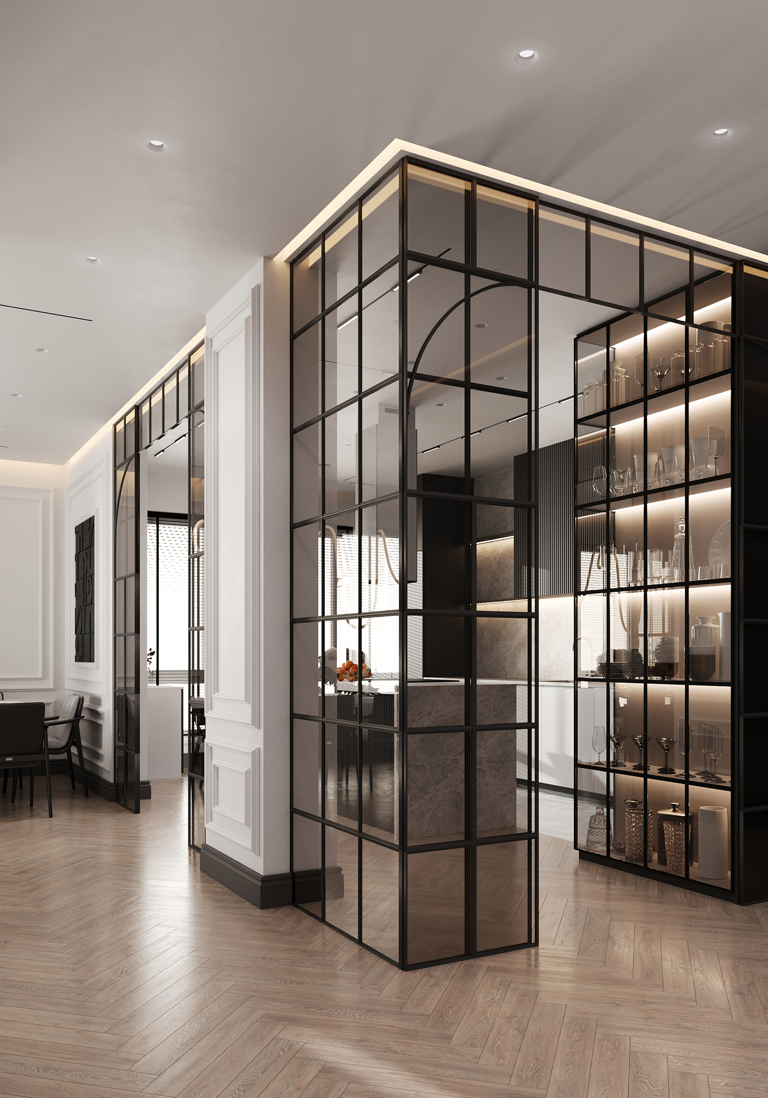 Premium residential interior 3D rendering