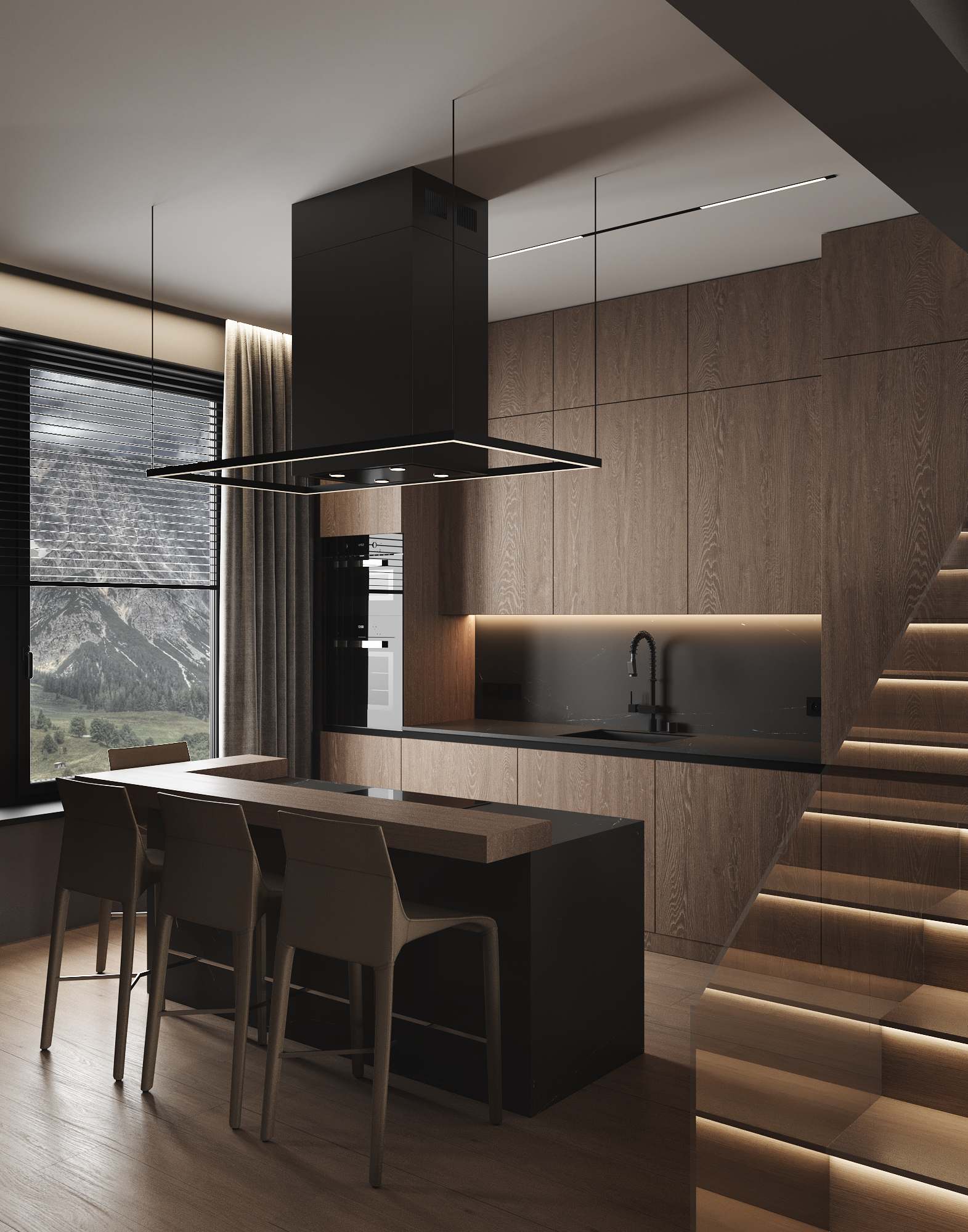 High-end bedroom 3D interior design visualization